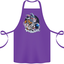 Space Bunny Funny Astronaut Space Rabbit Cotton Apron 100% Organic Purple