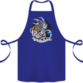 Space Bunny Funny Astronaut Space Rabbit Cotton Apron 100% Organic Royal Blue