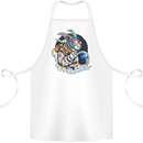 Space Bunny Funny Astronaut Space Rabbit Cotton Apron 100% Organic White