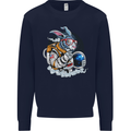 Space Bunny Funny Astronaut Space Rabbit Kids Sweatshirt Jumper Navy Blue