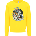 Space Bunny Funny Astronaut Space Rabbit Kids Sweatshirt Jumper Yellow