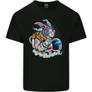 Space Bunny Funny Astronaut Space Rabbit Kids T-Shirt Childrens Black