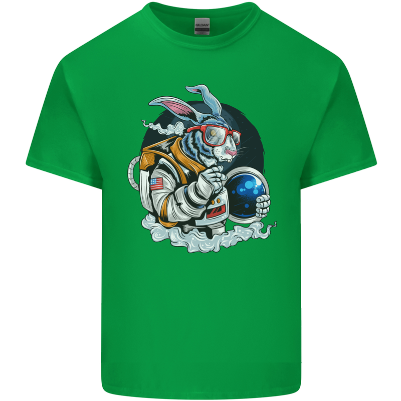 Space Bunny Funny Astronaut Space Rabbit Kids T-Shirt Childrens Irish Green