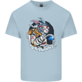 Space Bunny Funny Astronaut Space Rabbit Kids T-Shirt Childrens Light Blue