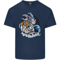 Space Bunny Funny Astronaut Space Rabbit Kids T-Shirt Childrens Navy Blue