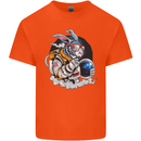 Space Bunny Funny Astronaut Space Rabbit Kids T-Shirt Childrens Orange