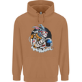 Space Bunny Funny Astronaut Space Rabbit Mens 80% Cotton Hoodie Caramel Latte