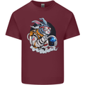 Space Bunny Funny Astronaut Space Rabbit Mens Cotton T-Shirt Tee Top Maroon