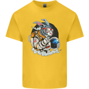 Space Bunny Funny Astronaut Space Rabbit Mens Cotton T-Shirt Tee Top Yellow
