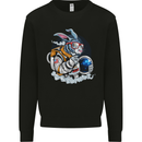 Space Bunny Funny Astronaut Space Rabbit Mens Sweatshirt Jumper Black