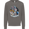 Space Bunny Funny Astronaut Space Rabbit Mens Sweatshirt Jumper Charcoal
