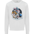 Space Bunny Funny Astronaut Space Rabbit Mens Sweatshirt Jumper White