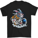 Space Bunny Funny Astronaut Space Rabbit Mens T-Shirt Cotton Gildan Black