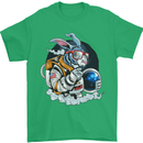 Space Bunny Funny Astronaut Space Rabbit Mens T-Shirt Cotton Gildan Irish Green