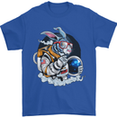 Space Bunny Funny Astronaut Space Rabbit Mens T-Shirt Cotton Gildan Royal Blue