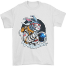 Space Bunny Funny Astronaut Space Rabbit Mens T-Shirt Cotton Gildan White
