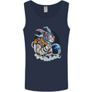 Space Bunny Funny Astronaut Space Rabbit Mens Vest Tank Top Navy Blue
