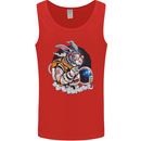 Space Bunny Funny Astronaut Space Rabbit Mens Vest Tank Top Red