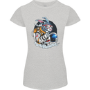 Space Bunny Funny Astronaut Space Rabbit Womens Petite Cut T-Shirt Sports Grey