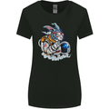 Space Bunny Funny Astronaut Space Rabbit Womens Wider Cut T-Shirt Black