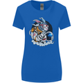 Space Bunny Funny Astronaut Space Rabbit Womens Wider Cut T-Shirt Royal Blue