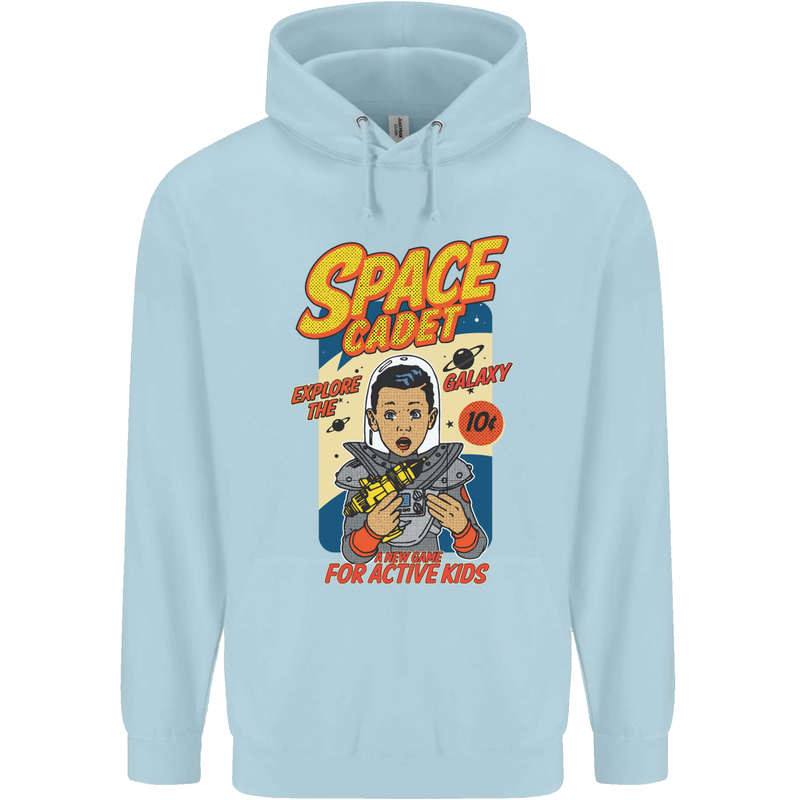 Space Cadet Explore the Galaxy Astronaut Childrens Kids Hoodie Light Blue