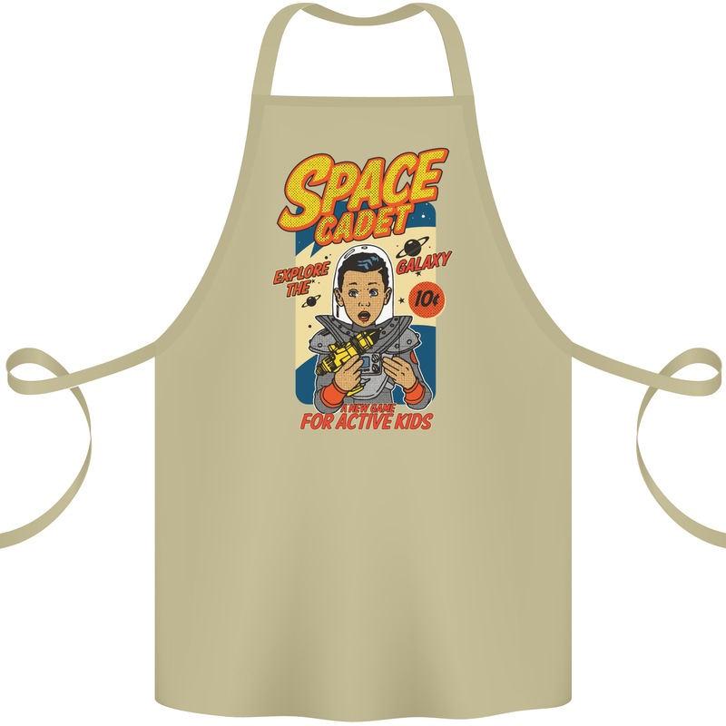 Space Cadet Explore the Galaxy Astronaut Cotton Apron 100% Organic Khaki