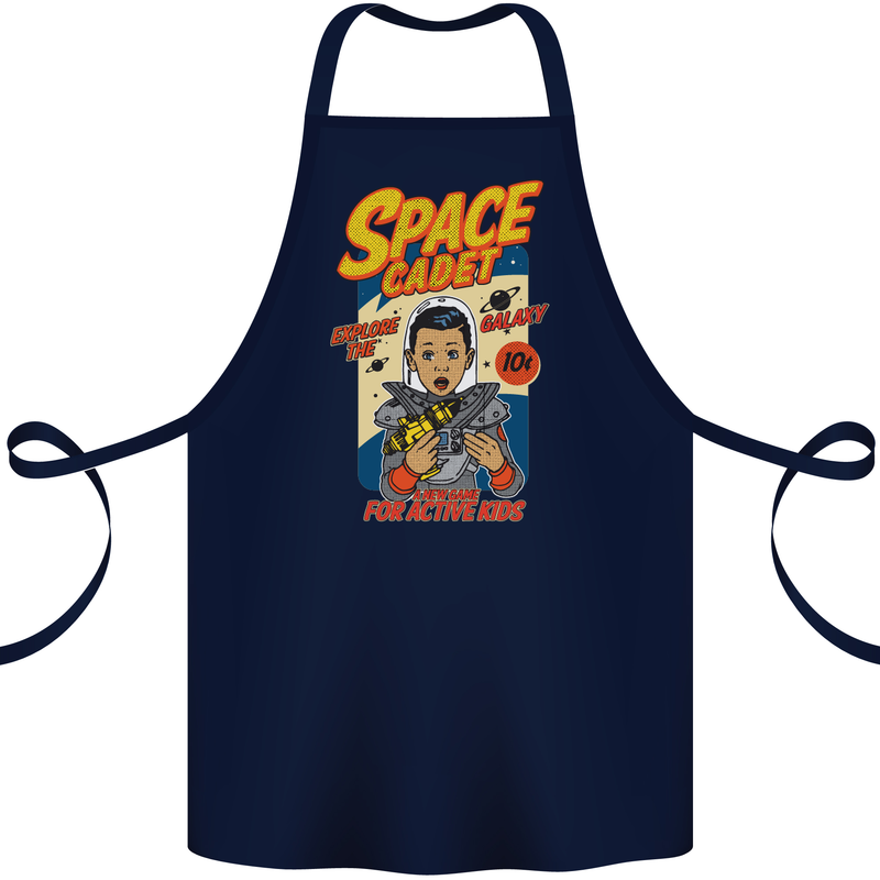 Space Cadet Explore the Galaxy Astronaut Cotton Apron 100% Organic Navy Blue
