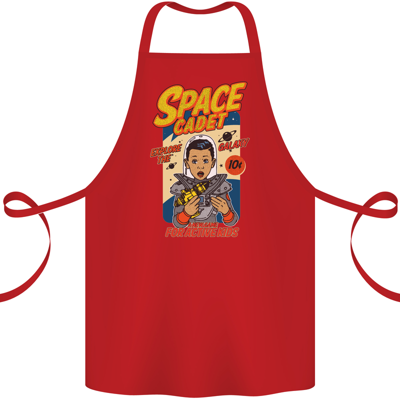 Space Cadet Explore the Galaxy Astronaut Cotton Apron 100% Organic Red