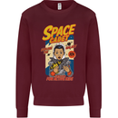 Space Cadet Explore the Galaxy Astronaut Kids Sweatshirt Jumper Maroon