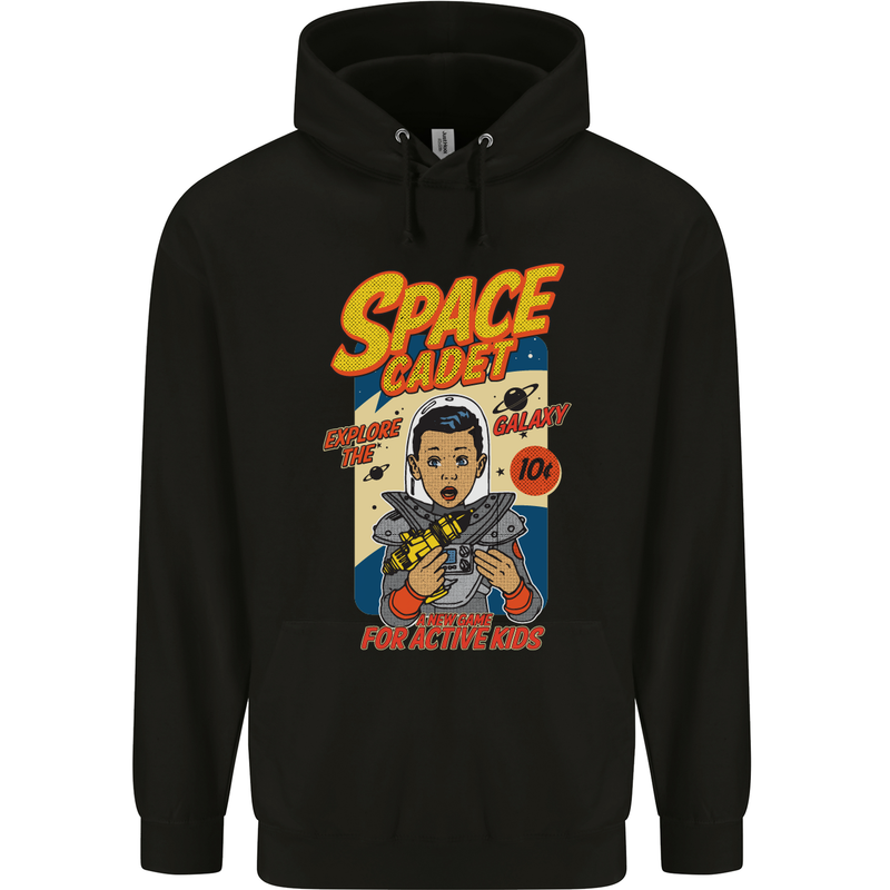 Space Cadet Explore the Galaxy Astronaut Mens 80% Cotton Hoodie Black