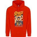Space Cadet Explore the Galaxy Astronaut Mens 80% Cotton Hoodie Bright Red