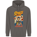 Space Cadet Explore the Galaxy Astronaut Mens 80% Cotton Hoodie Charcoal
