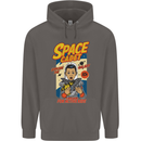 Space Cadet Explore the Galaxy Astronaut Mens 80% Cotton Hoodie Charcoal