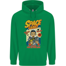 Space Cadet Explore the Galaxy Astronaut Mens 80% Cotton Hoodie Irish Green