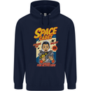 Space Cadet Explore the Galaxy Astronaut Mens 80% Cotton Hoodie Navy Blue