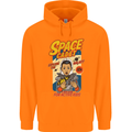 Space Cadet Explore the Galaxy Astronaut Mens 80% Cotton Hoodie Orange