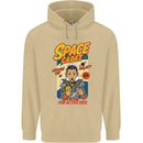 Space Cadet Explore the Galaxy Astronaut Mens 80% Cotton Hoodie Sand