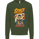 Space Cadet Explore the Galaxy Astronaut Mens Sweatshirt Jumper Forest Green