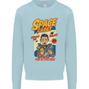 Space Cadet Explore the Galaxy Astronaut Mens Sweatshirt Jumper Light Blue