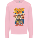Space Cadet Explore the Galaxy Astronaut Mens Sweatshirt Jumper Light Pink