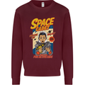 Space Cadet Explore the Galaxy Astronaut Mens Sweatshirt Jumper Maroon
