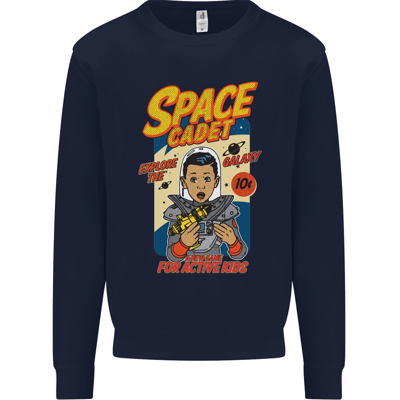 Space Cadet Explore the Galaxy Astronaut Mens Sweatshirt Jumper Navy Blue