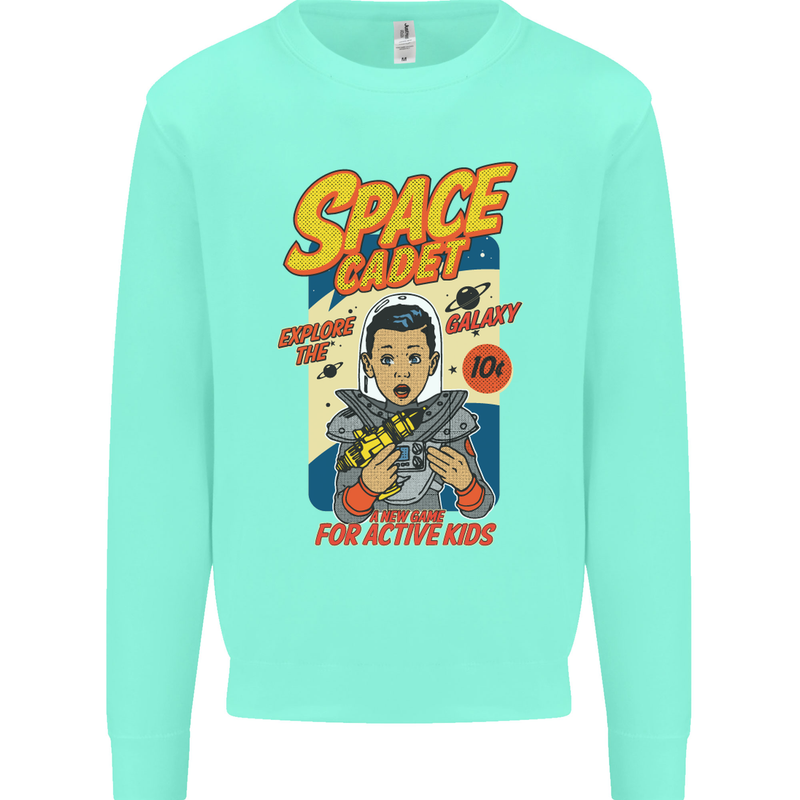Space Cadet Explore the Galaxy Astronaut Mens Sweatshirt Jumper Peppermint