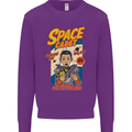 Space Cadet Explore the Galaxy Astronaut Mens Sweatshirt Jumper Purple