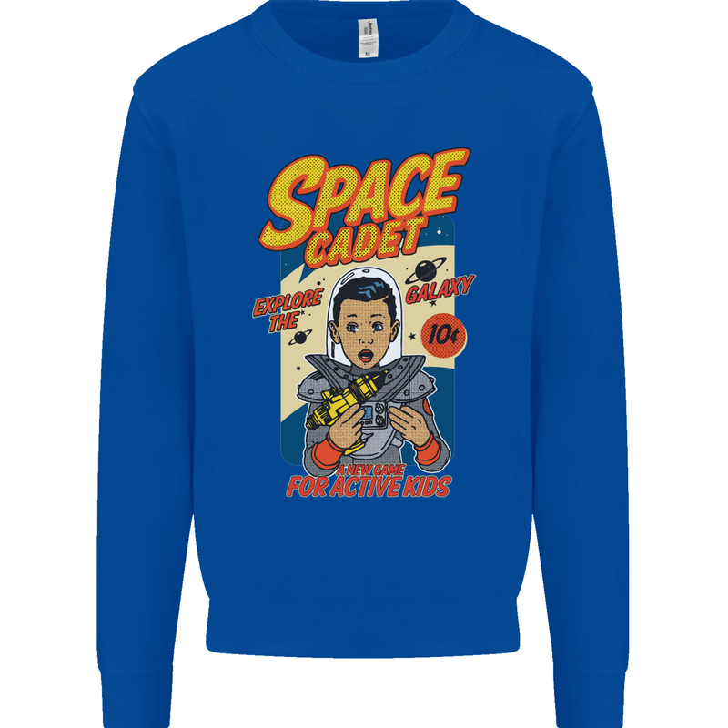 Space Cadet Explore the Galaxy Astronaut Mens Sweatshirt Jumper Royal Blue