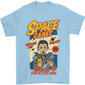 Space Cadet Explore the Galaxy Astronaut Mens T-Shirt Cotton Gildan Light Blue