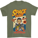 Space Cadet Explore the Galaxy Astronaut Mens T-Shirt Cotton Gildan Military Green