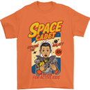 Space Cadet Explore the Galaxy Astronaut Mens T-Shirt Cotton Gildan Orange