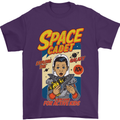 Space Cadet Explore the Galaxy Astronaut Mens T-Shirt Cotton Gildan Purple